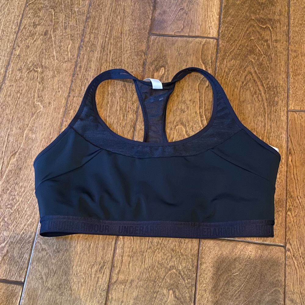Under Armour black sports bra